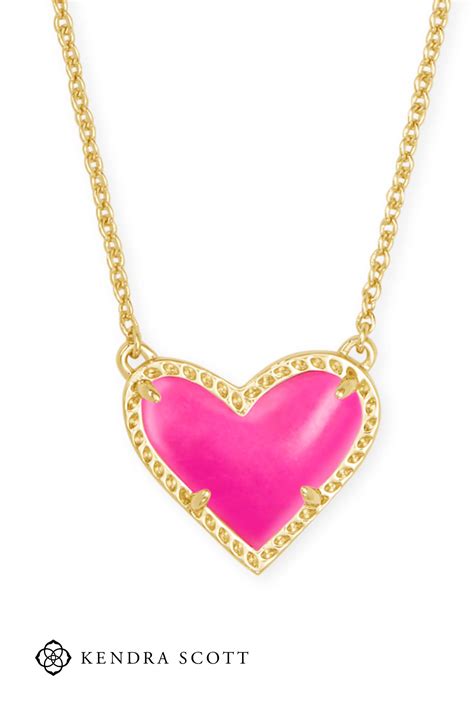 heart charm necklace magenta Prada